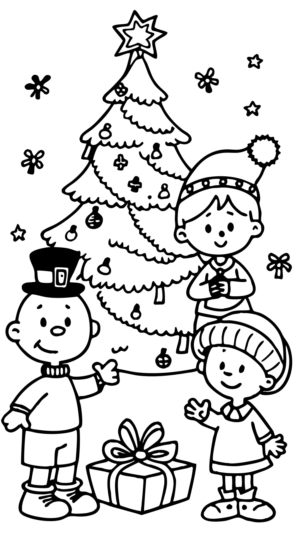 coloriage de Noël aux arachides